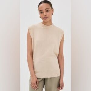Anine Bing Ronan Cashmere Sweater Sleeveless Cream Size Small